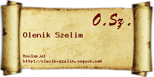 Olenik Szelim névjegykártya
